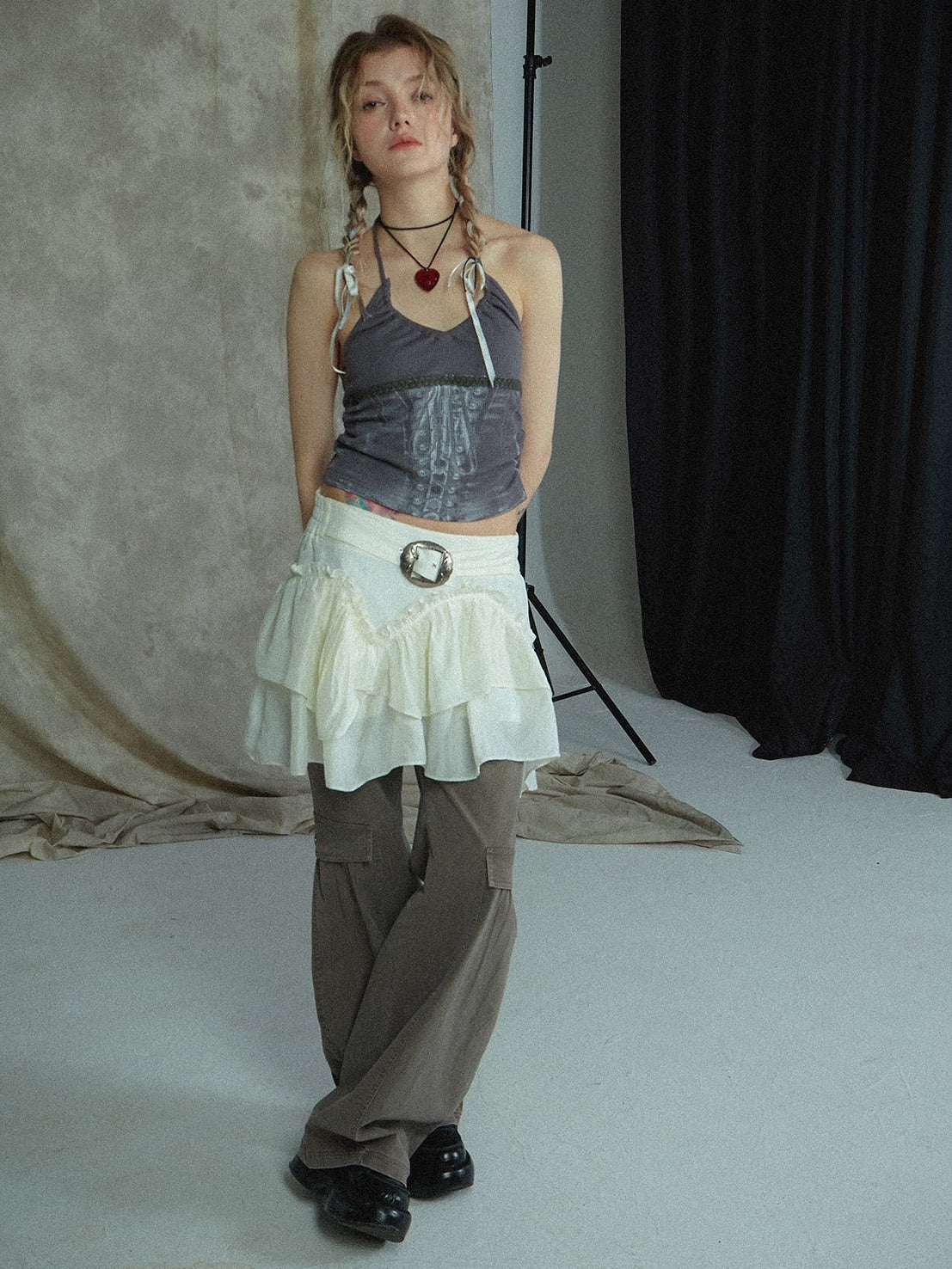 Low Waist Irregular Cake Skirt