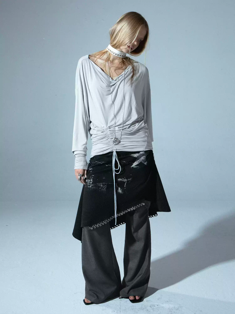 Low-Waist Stretch Slim Casual Flare-Pants