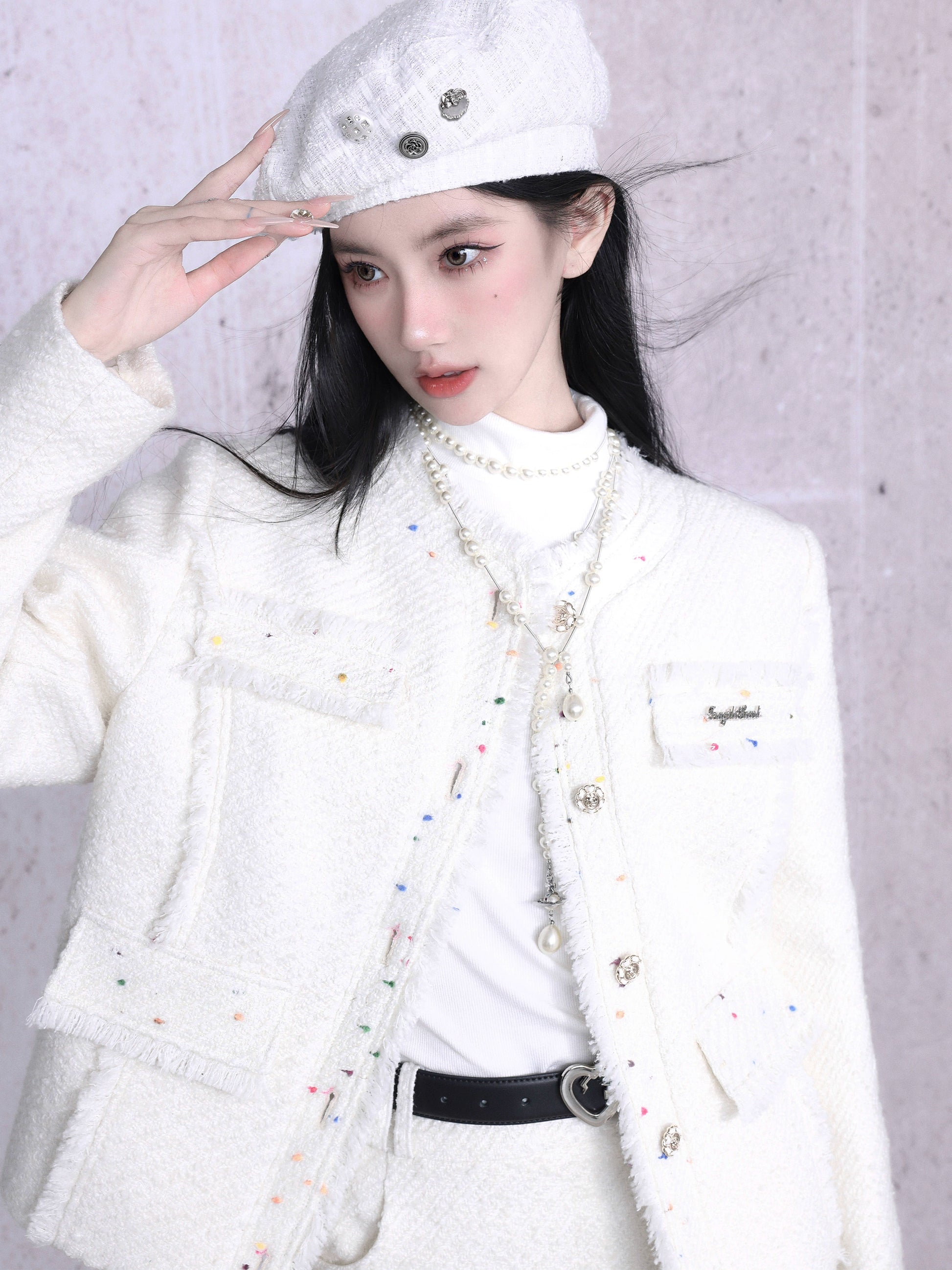 Retro Button Beret Hat