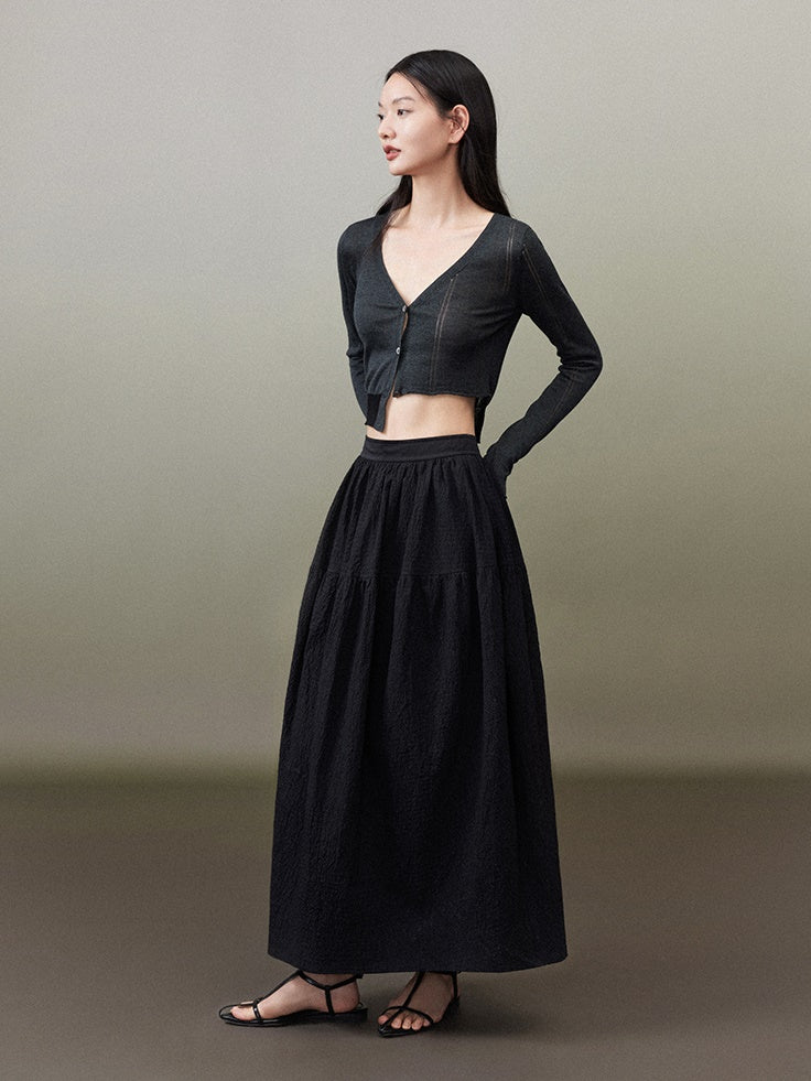 Cropped Knitted Cardigan