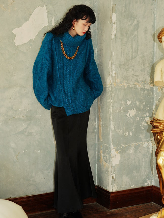 Satin Slim Long Mermaid Skirt