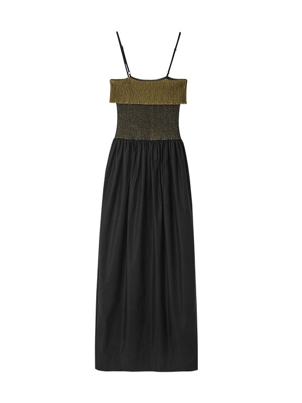 Pit Bar Splicing Suspender Dress