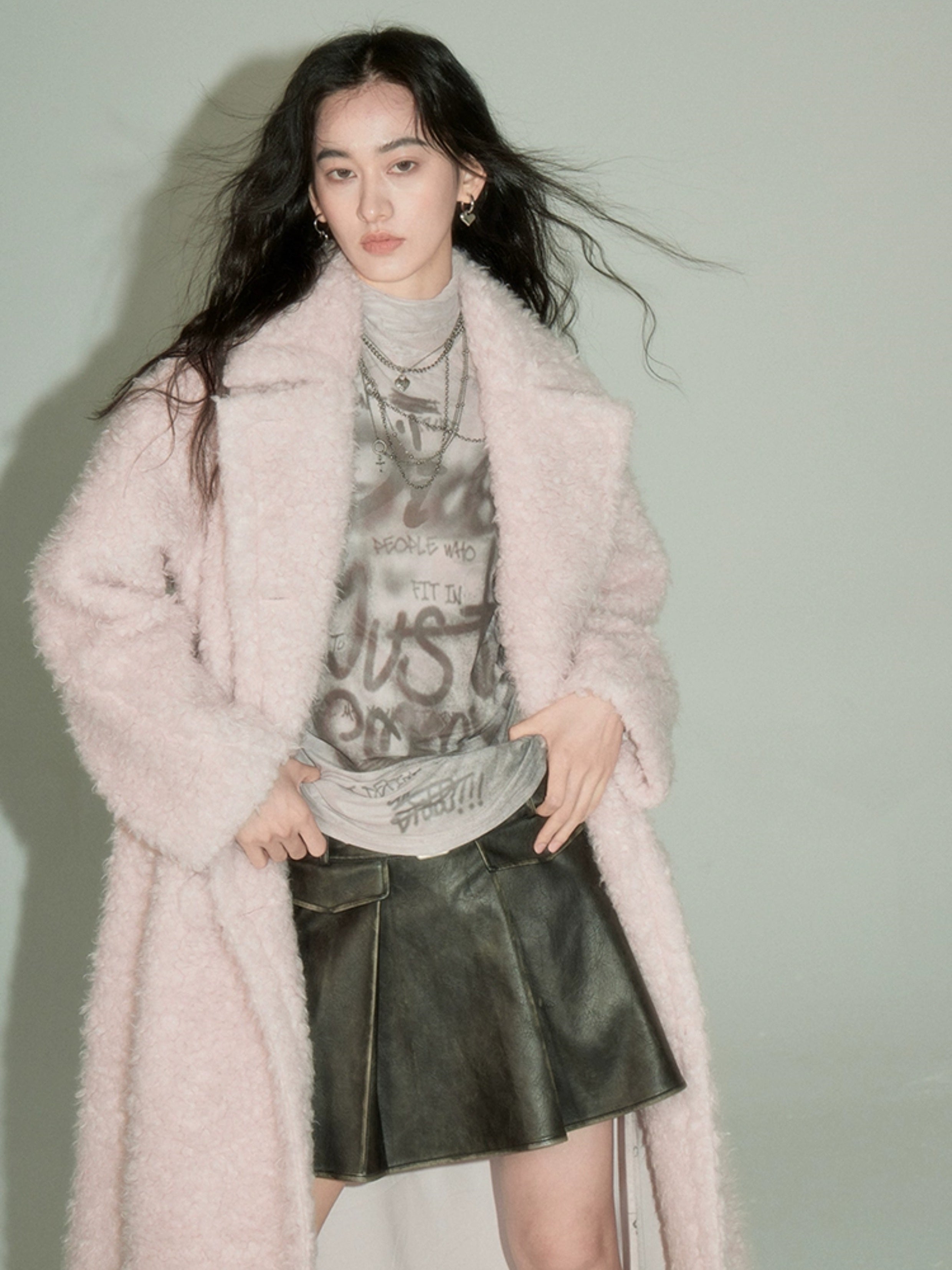 Lettre imprimée cutané vêtements haut de botting à collier