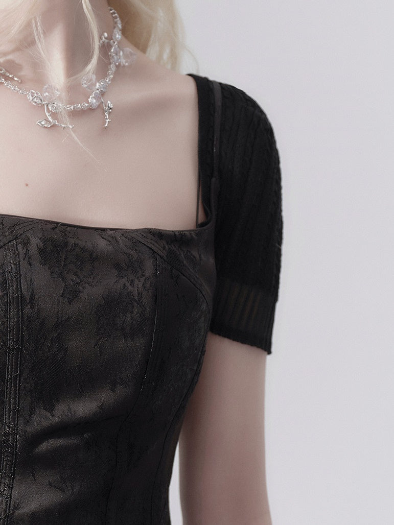 Jacquard Sling Robe & Ribbon Sangle Gile