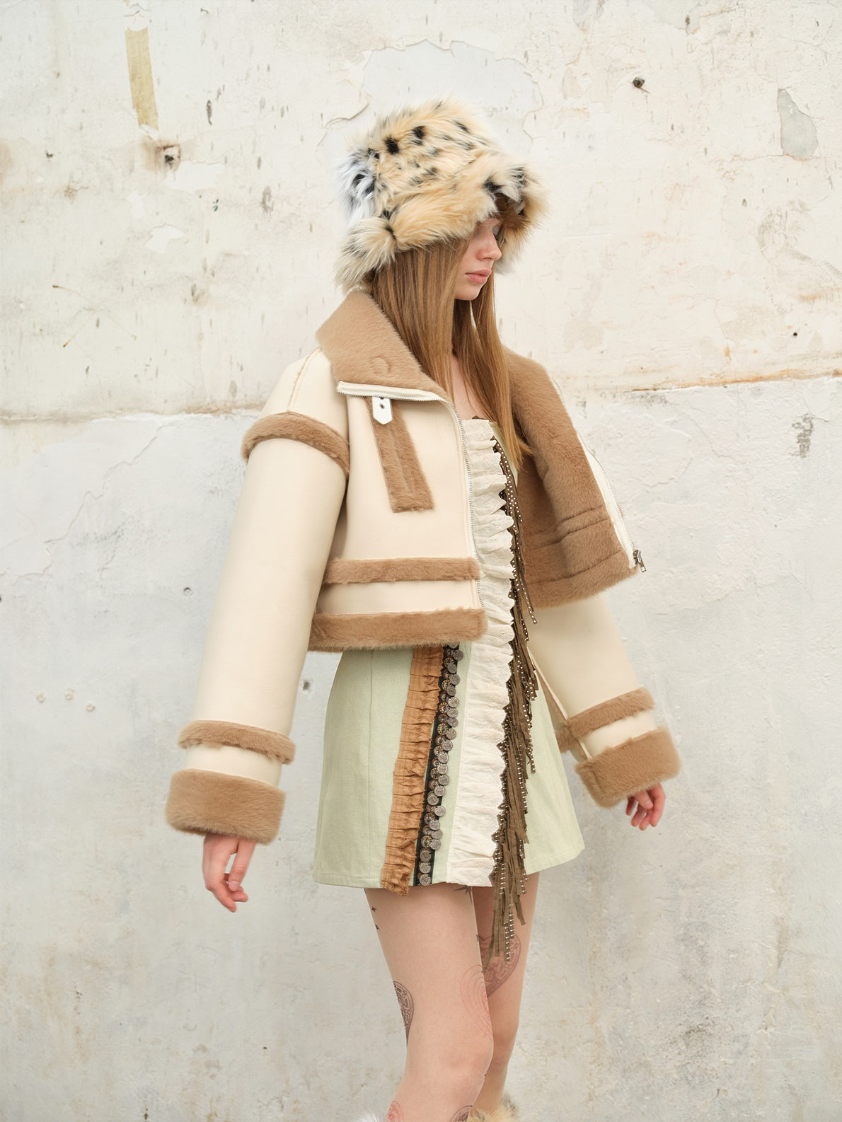 Leopard Print Fake Fur Hat