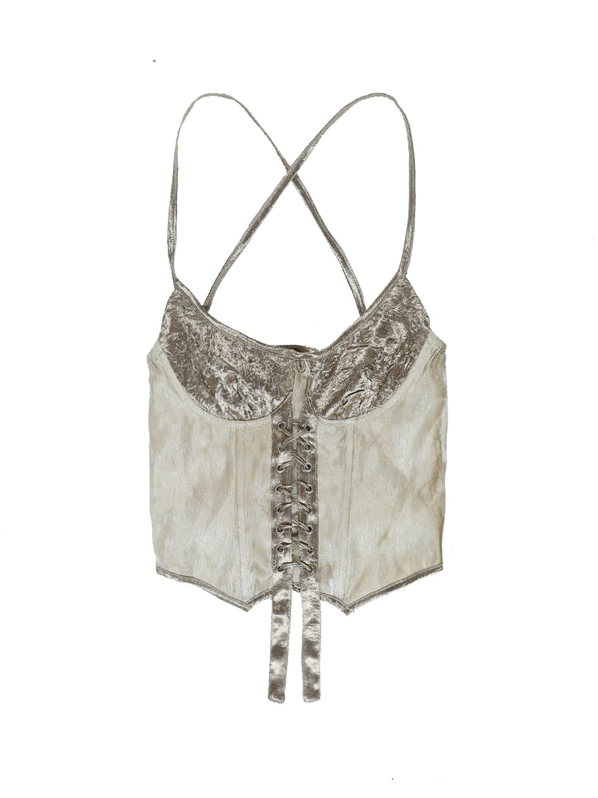 Satin Lace-Up Camisole