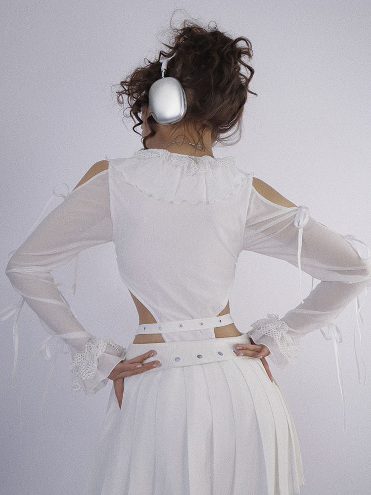 Ribbon Lace Sexy Sweet Body-Suit