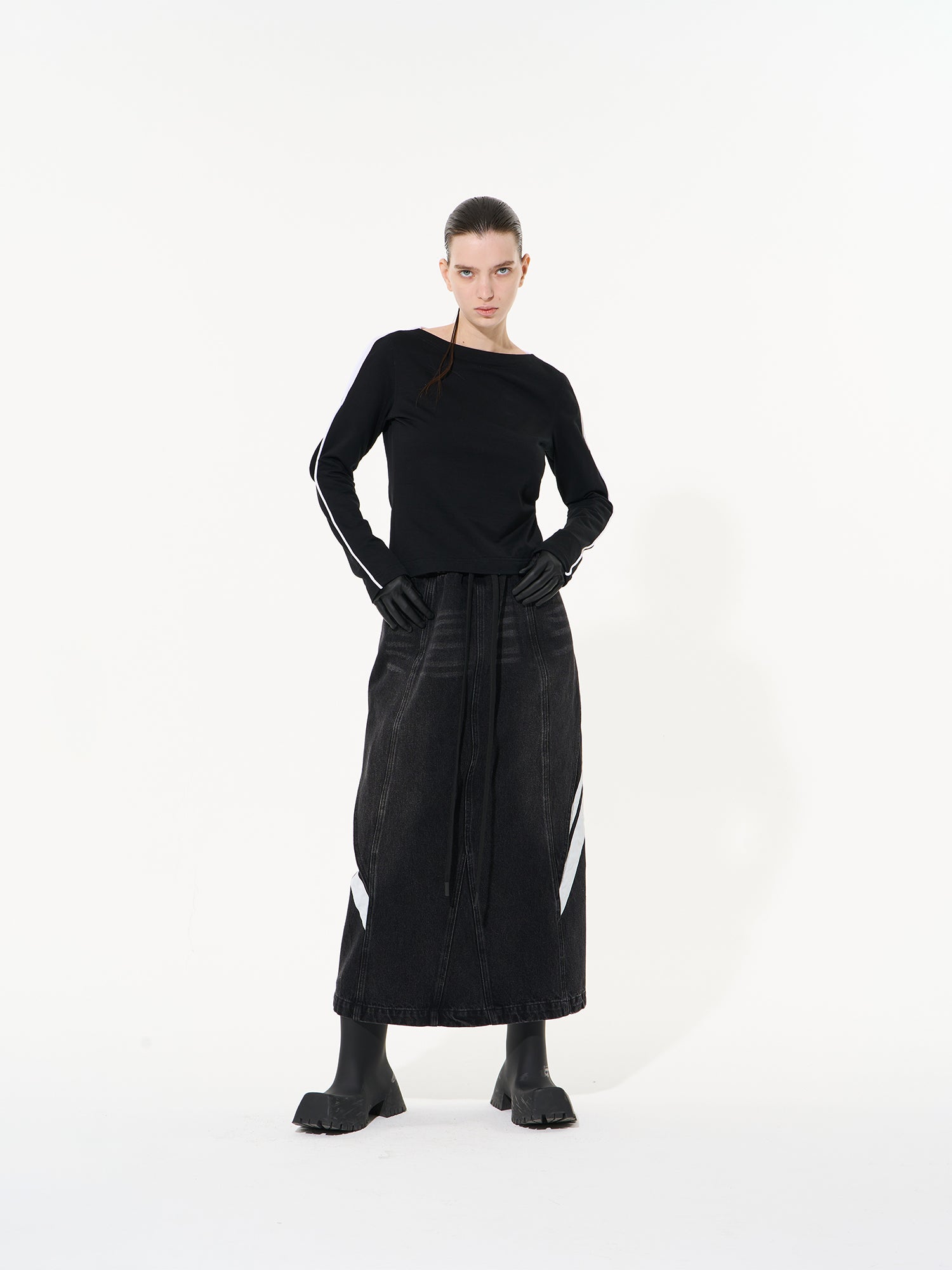 Unisex Oversize Side-line Monotone Pullover