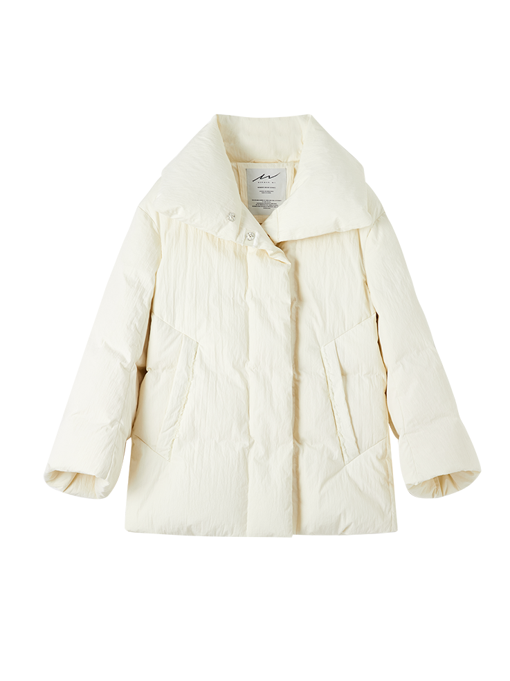 High-Neck Mid-length Down Jacket
