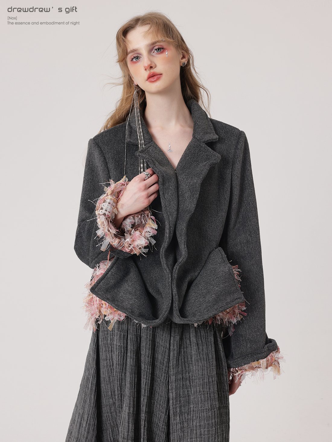 Fringe Deformed Hem Short Jacket – ARCANA ARCHIVE