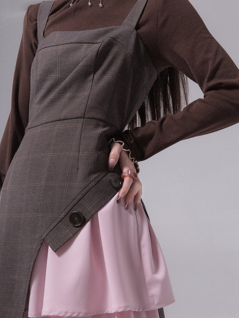 Kontrastfarbe Hosenteil Kleid & Ausschnitt Rabten-Bottom-Hemd Setup