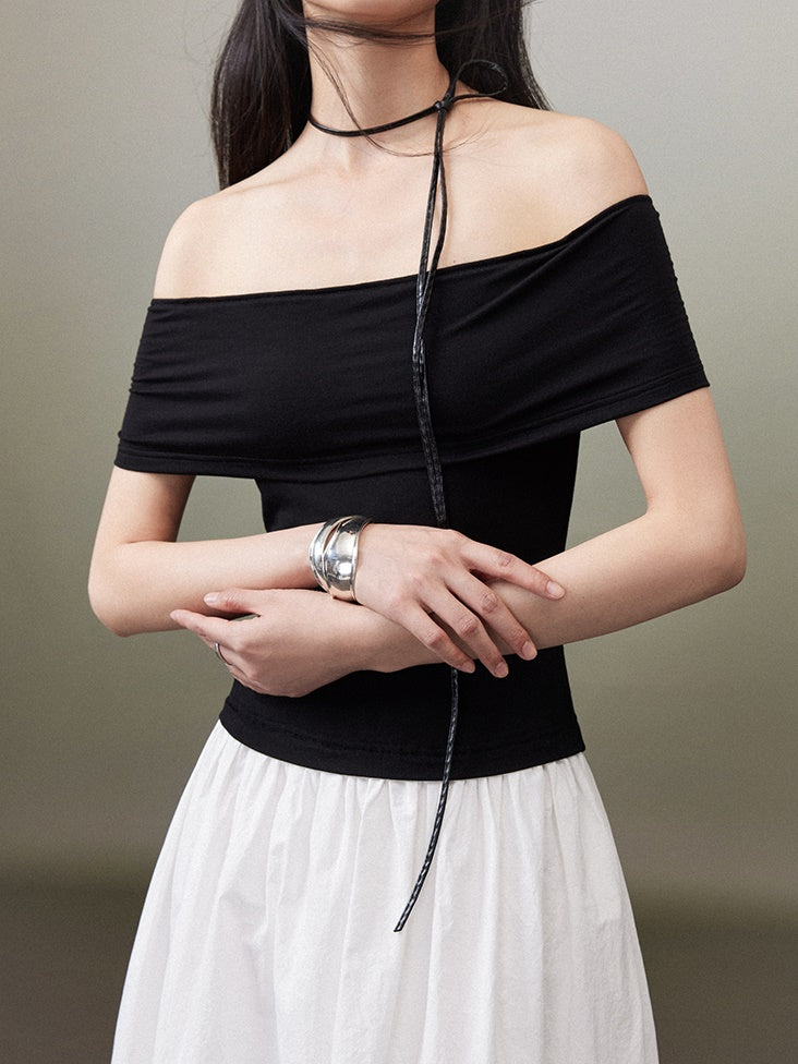 Monoton-nähte One-Shoulder-Einteilungen