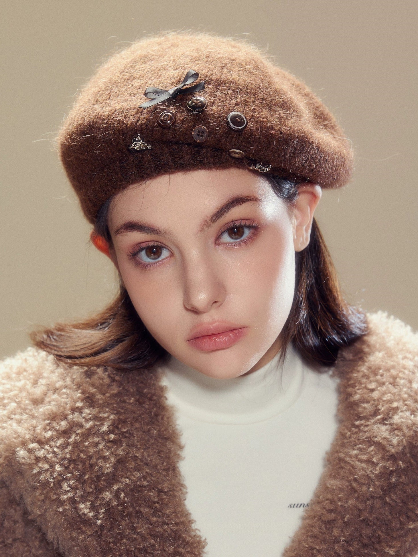 Mohair Knitted Beret