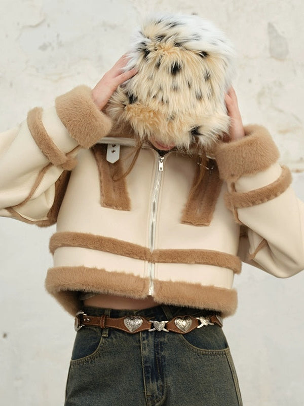 Leopard Print Fake Fur Hat
