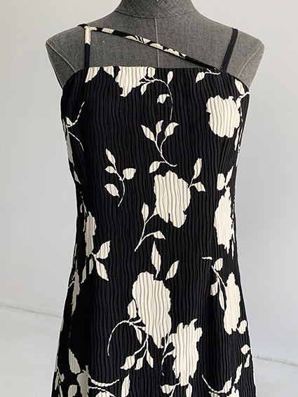 Flowers into Painting Suspender One-piece