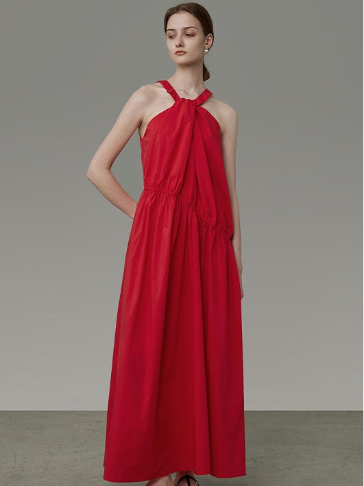 Hanging Neck Large Swing Dress