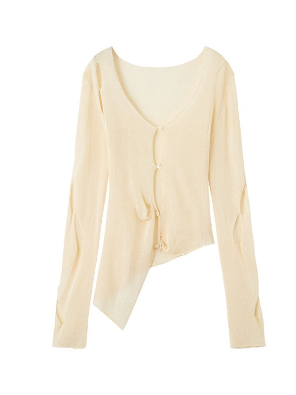 Hole Knitted Cardigan