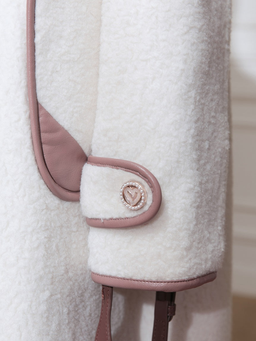 Piping Design Stand-Collar Long Coat