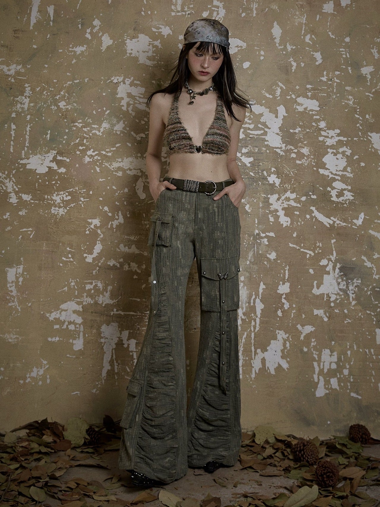 Retro Knitted Plush Bra