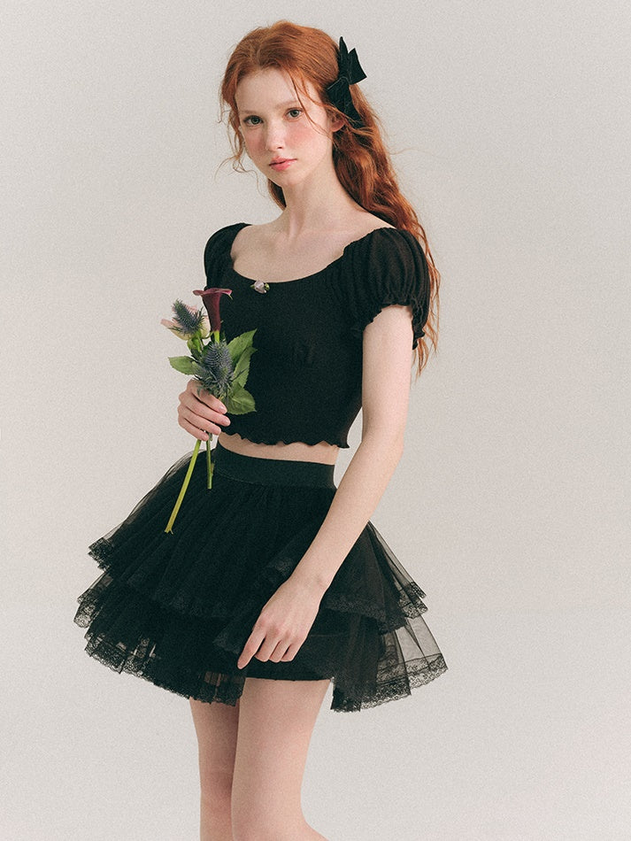 에어리 레이스 발레 투투 스커트