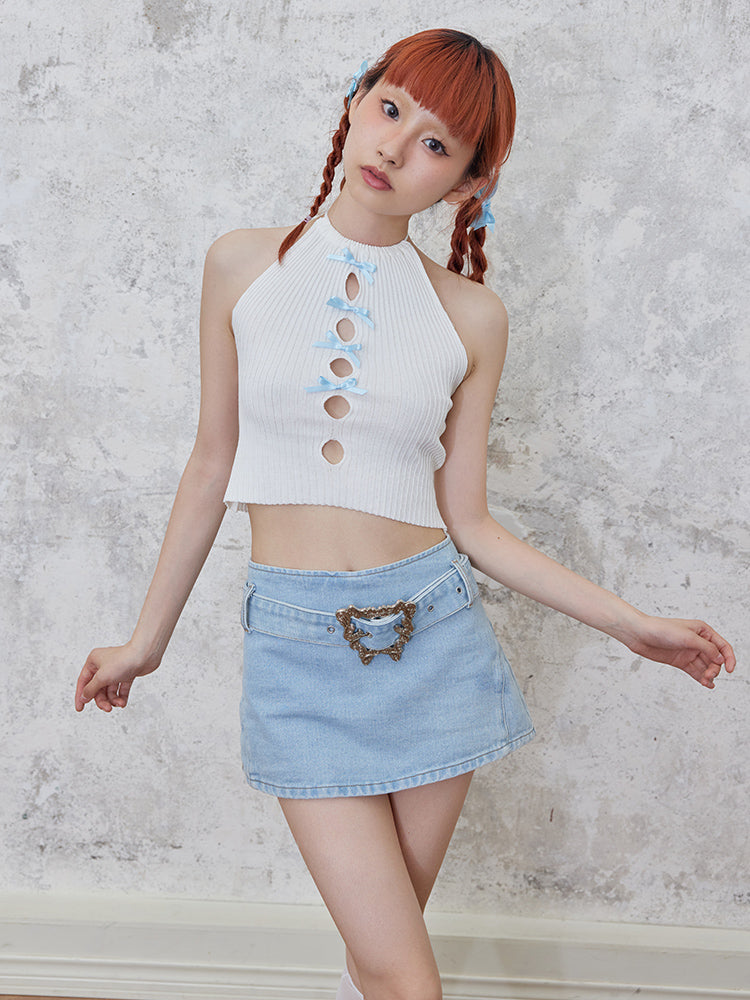 Strait Denim Hip Skirt