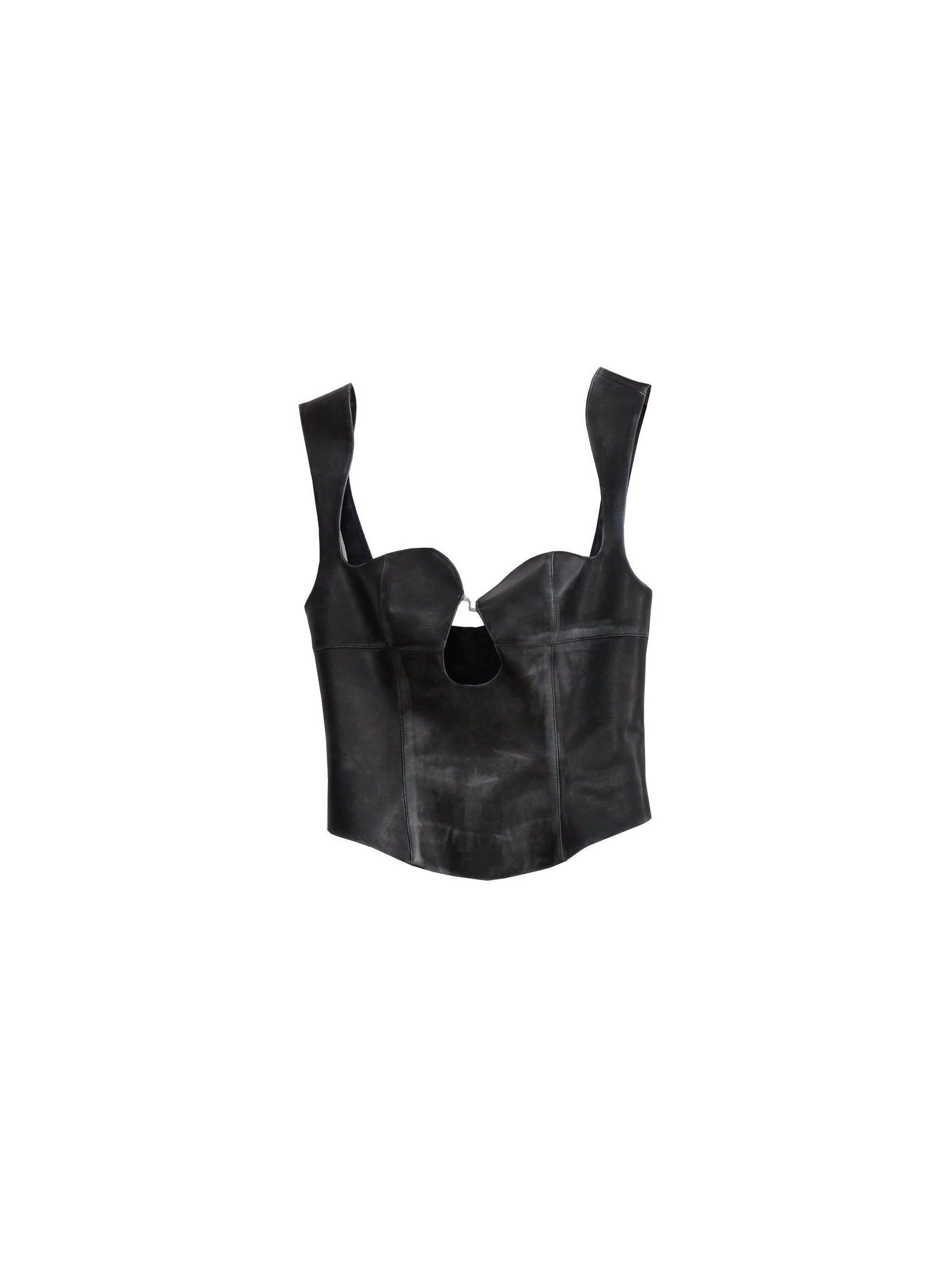 Retro PU Leder Hohlweste