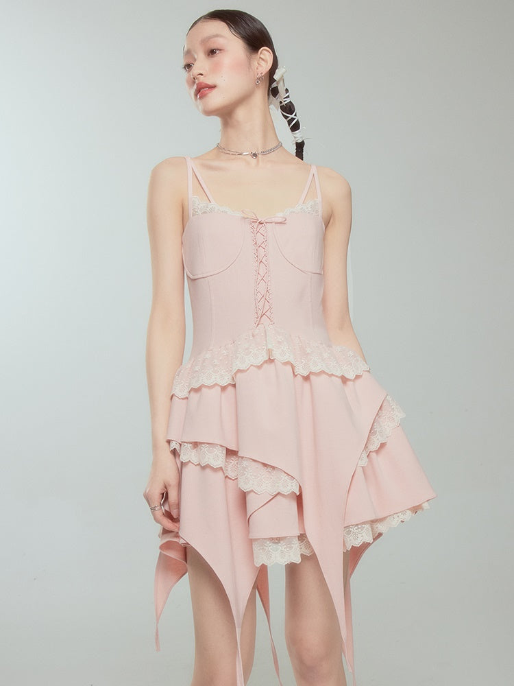 Lace Ballet Suspender Dress & Sleeve Top