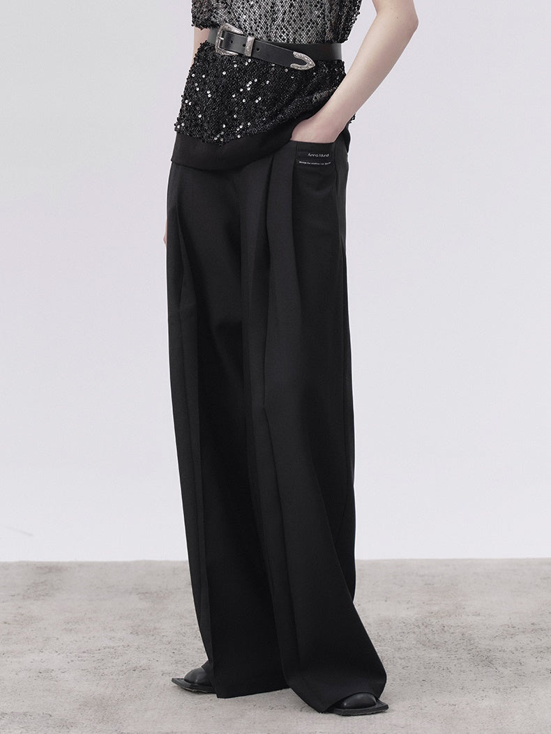 DOUBLE-PLEATED PANTS