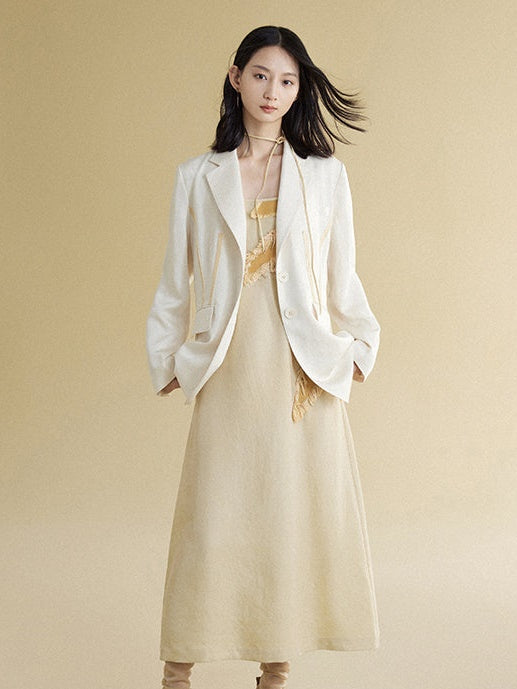 Patch Loose Suit Jacket