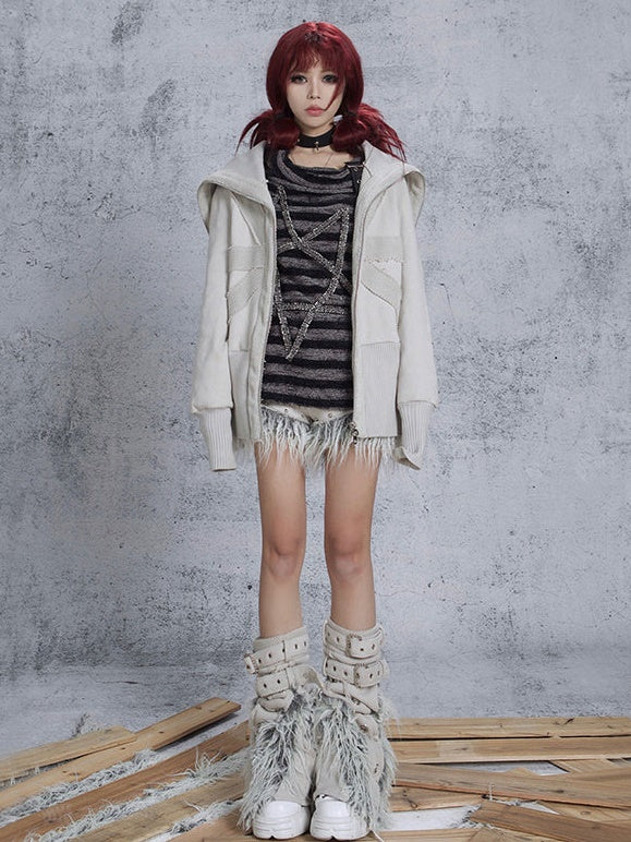 LOOSE STREET HIGH-NECK ZIP-UP JACKET