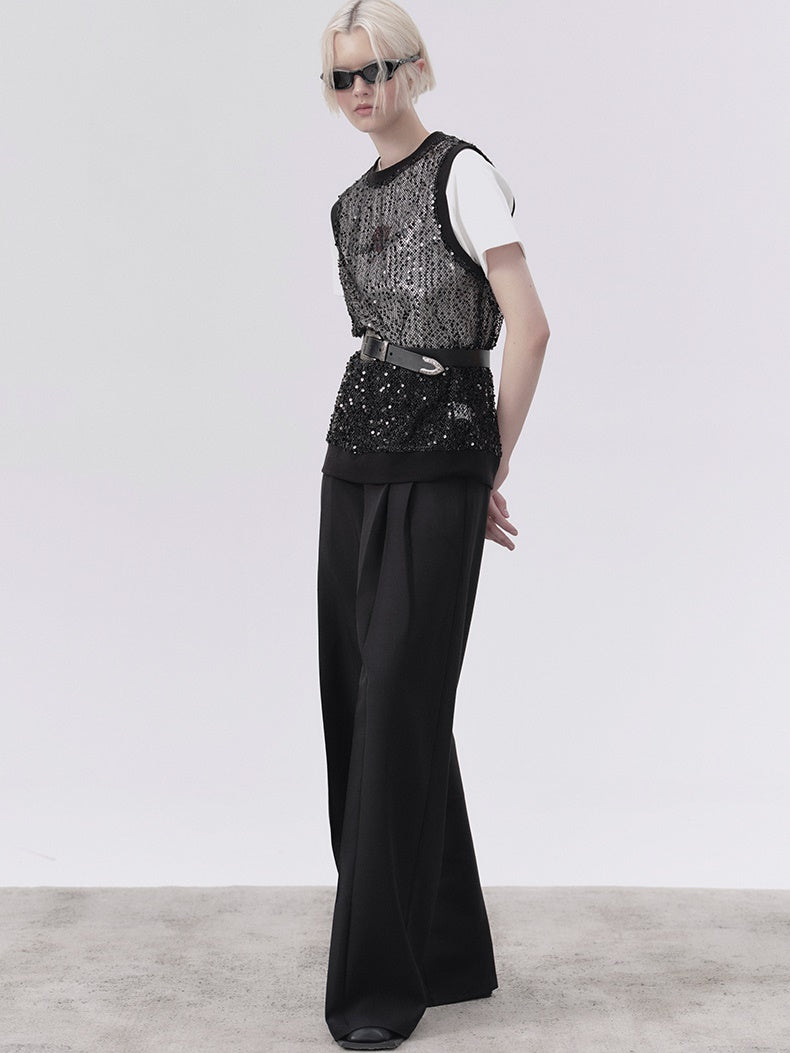 DOUBLE-PLEATED PANTS