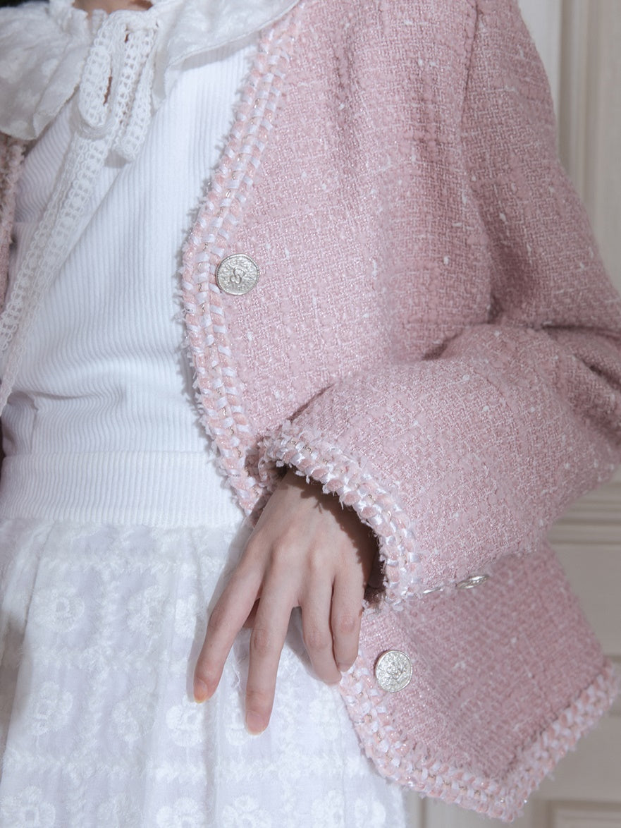 Girly V-Neck Tweed Taste Jacket