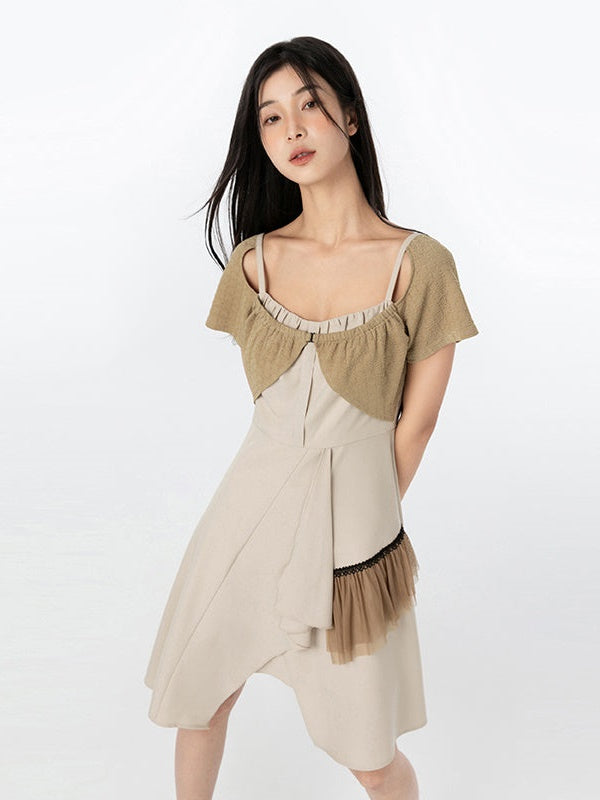 Fake Two-piece Irregular Split One-piece