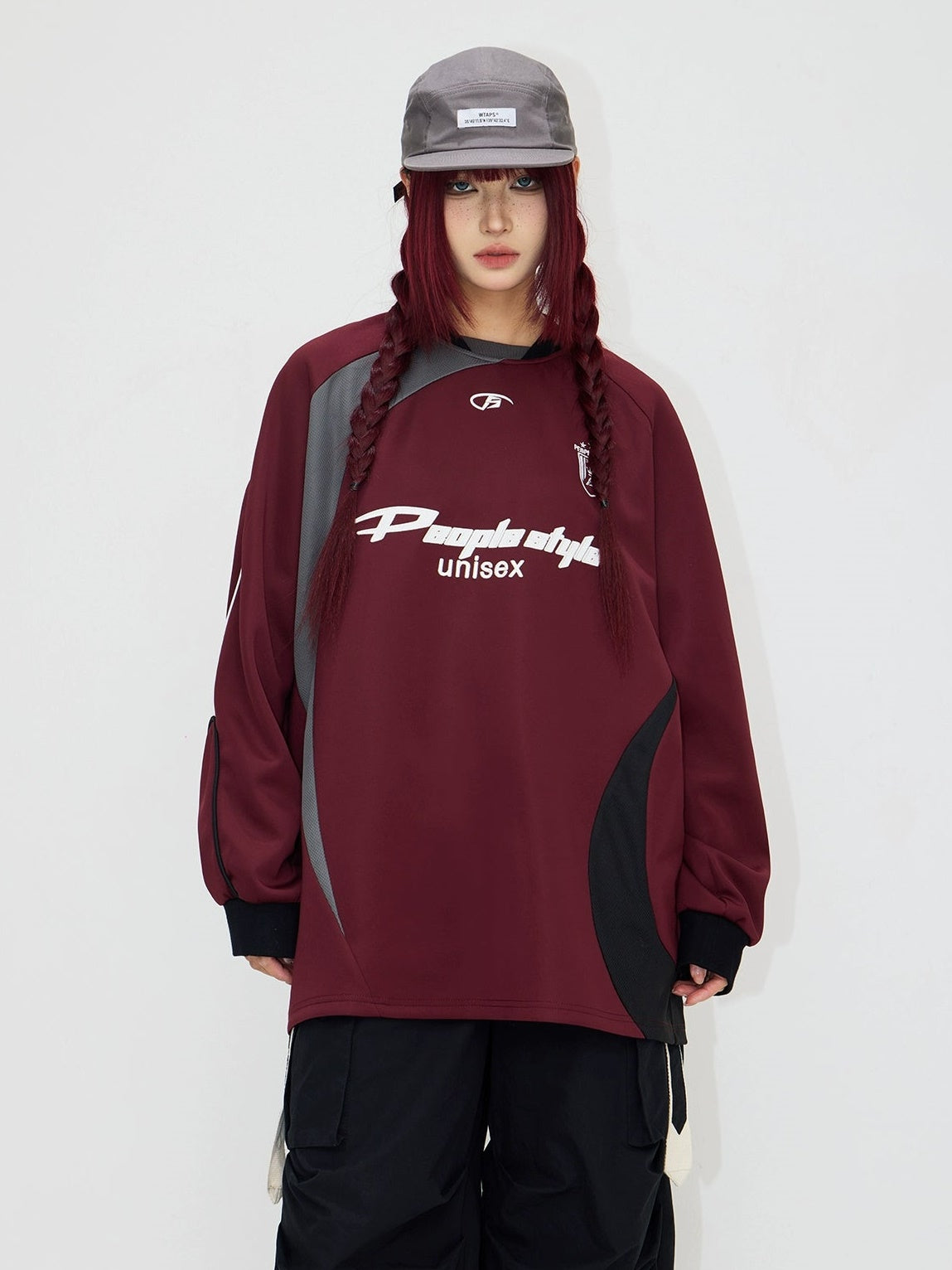 Contrast Color Splicing Sweatshirt