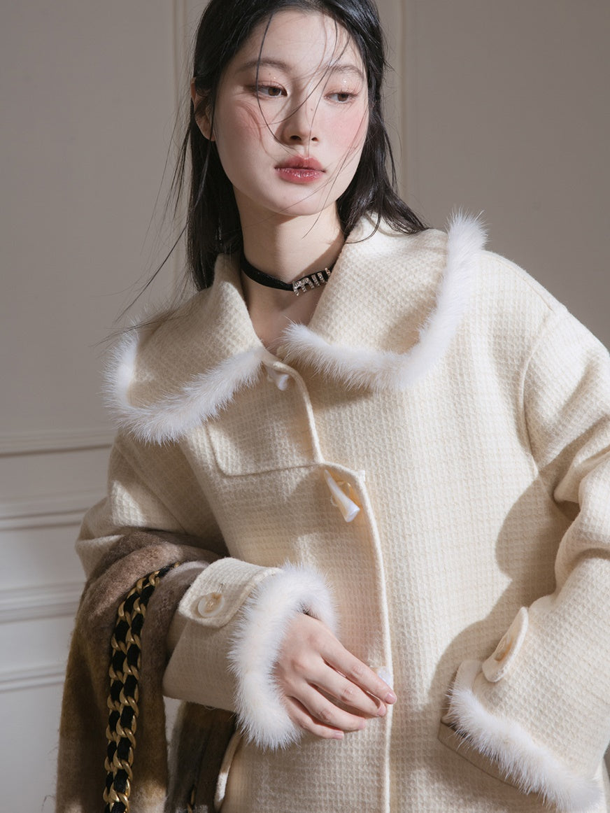 Fur Edge Doll Collar Coat