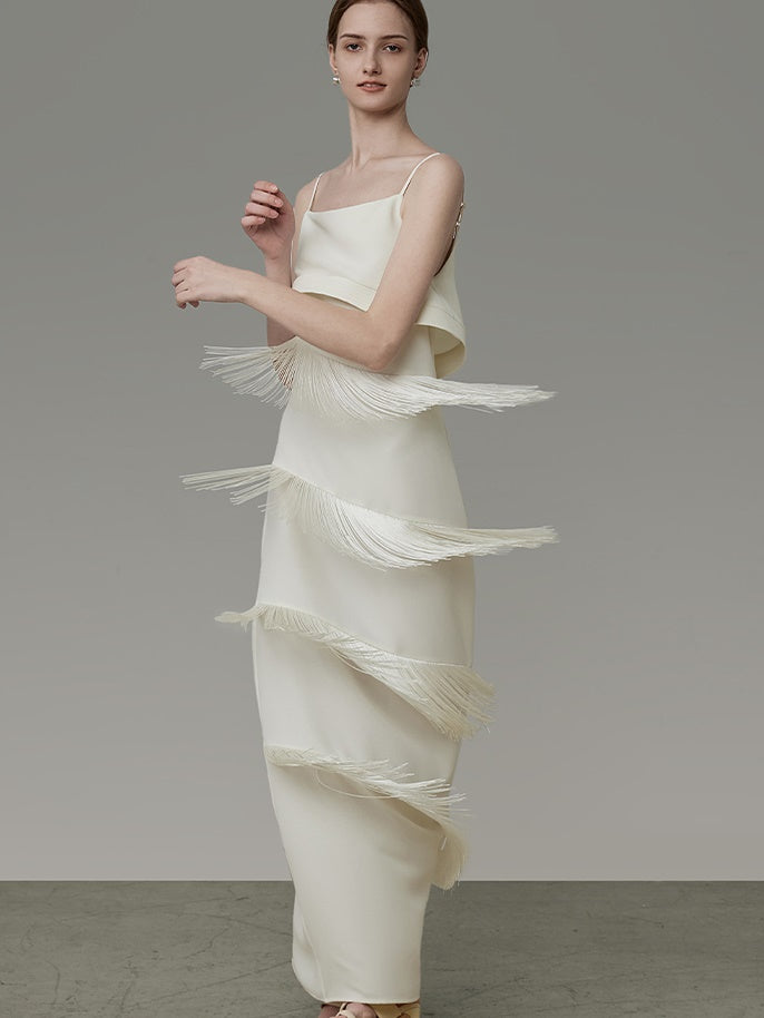 Tassel Slip Long Dress