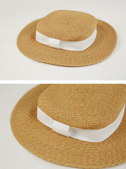 Breathable Hollow Sunscreen Bow Tie Straw Hat