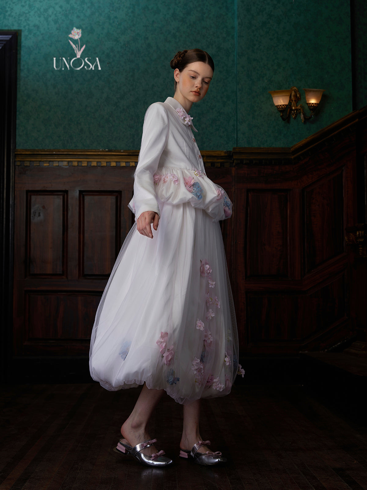 Mesh Double-layer Bud Jacket & Skirt