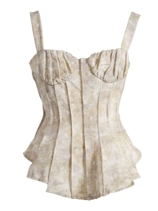 Romantic Slim Pleat Suspender Top