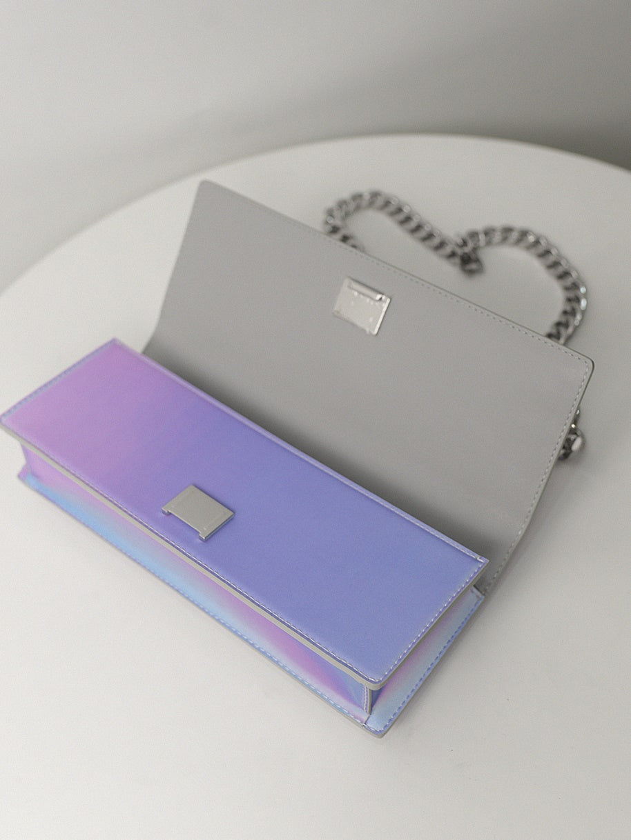 3D 그라디언트 소형 사각형 체인 백