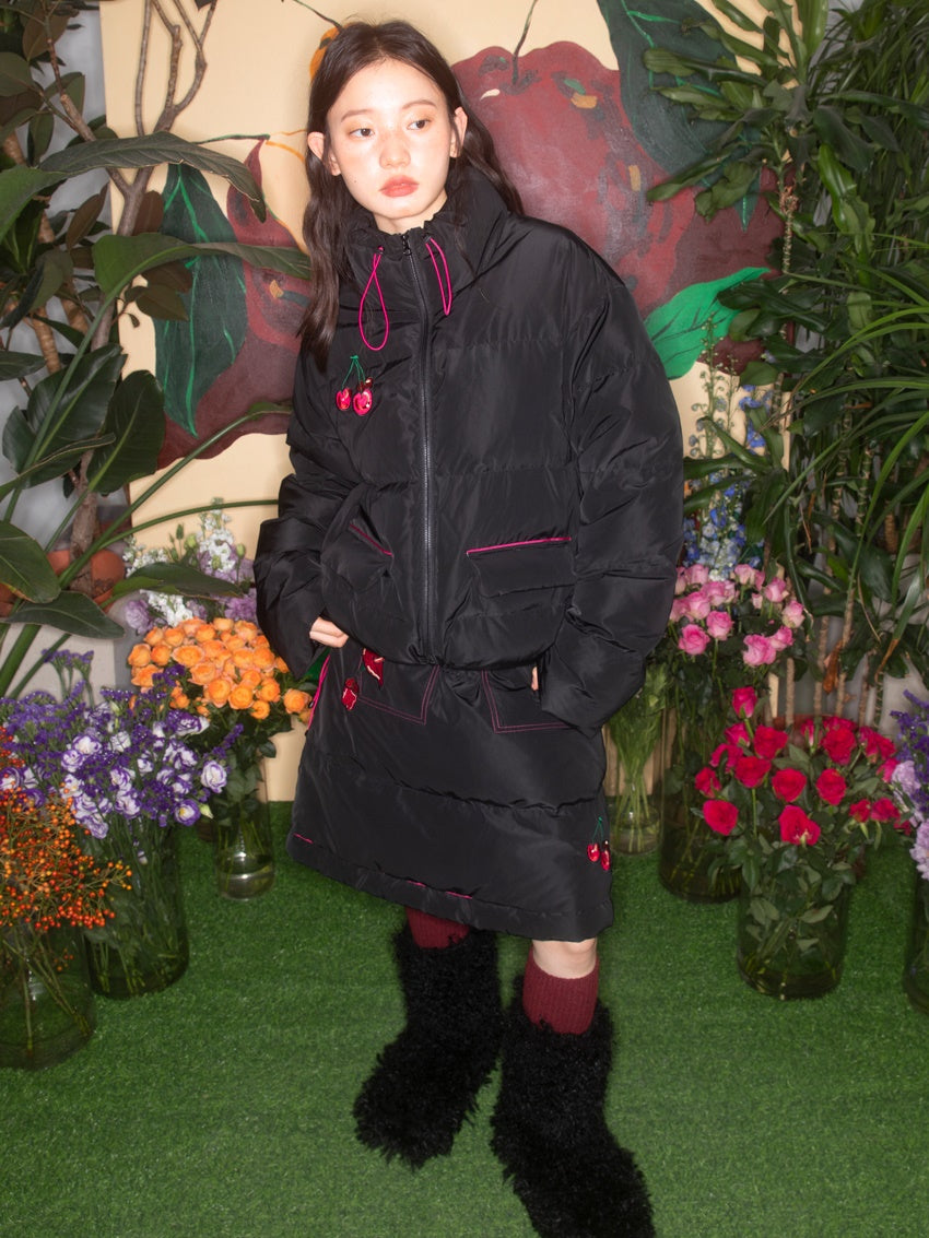 Kirschsticke Down Jacke & Rock