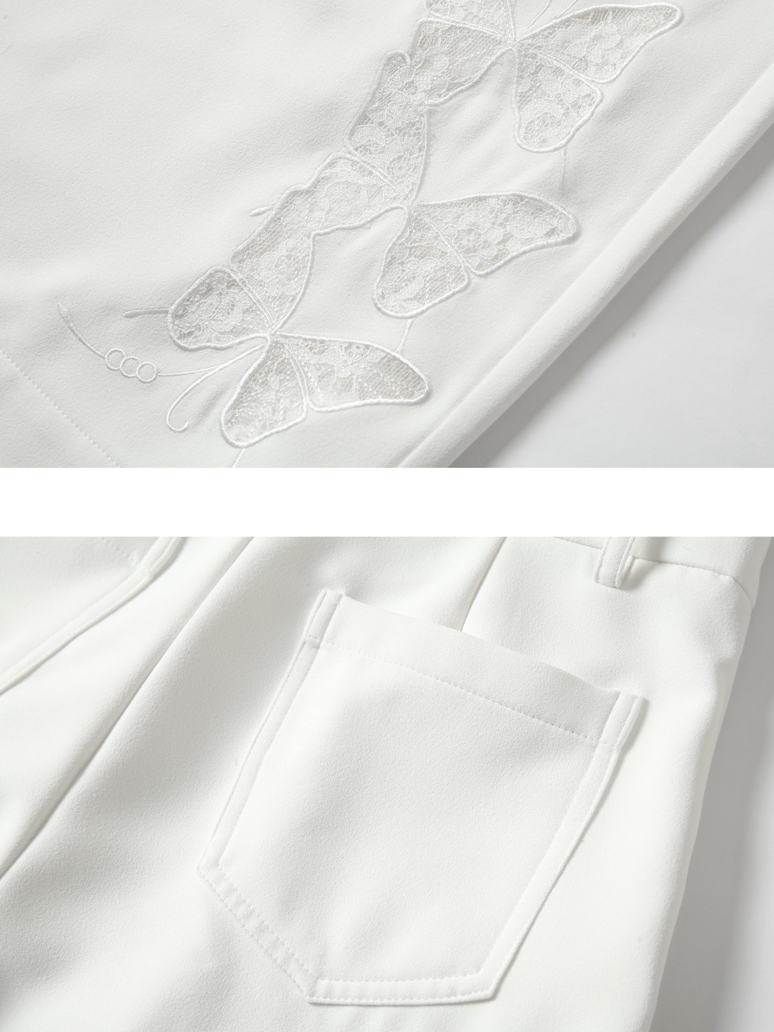 Butterfly Lace Hollow Gaucho Pants