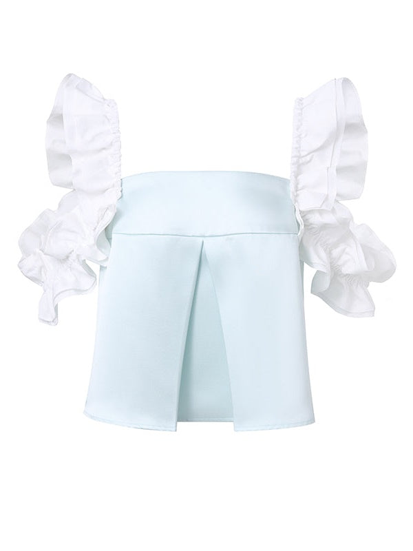 Dreidimensionale Spitzenhülsenweste & Faltenrock