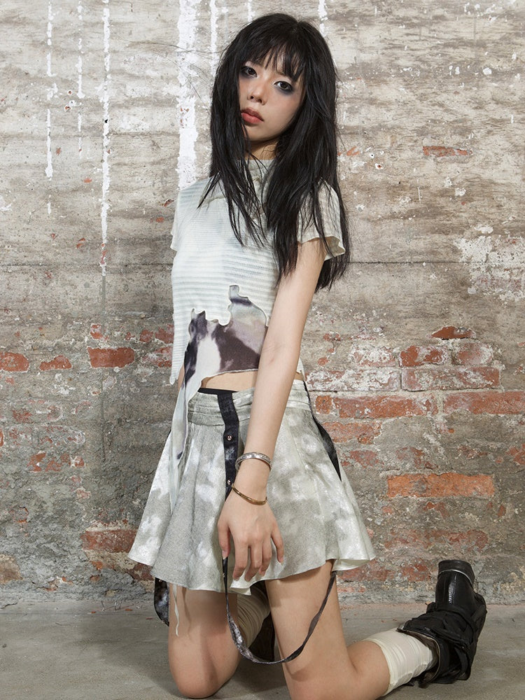 레이어드 반팔 투피스 티셔츠