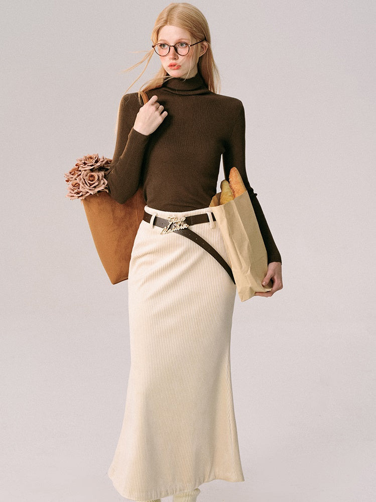 Velvet Swing Top Blouson & Mini Pleated Skirt & Long Mermaid Skirt