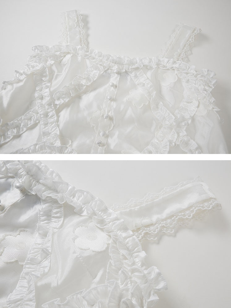 Drucken von Hosenträgern langes Kleid