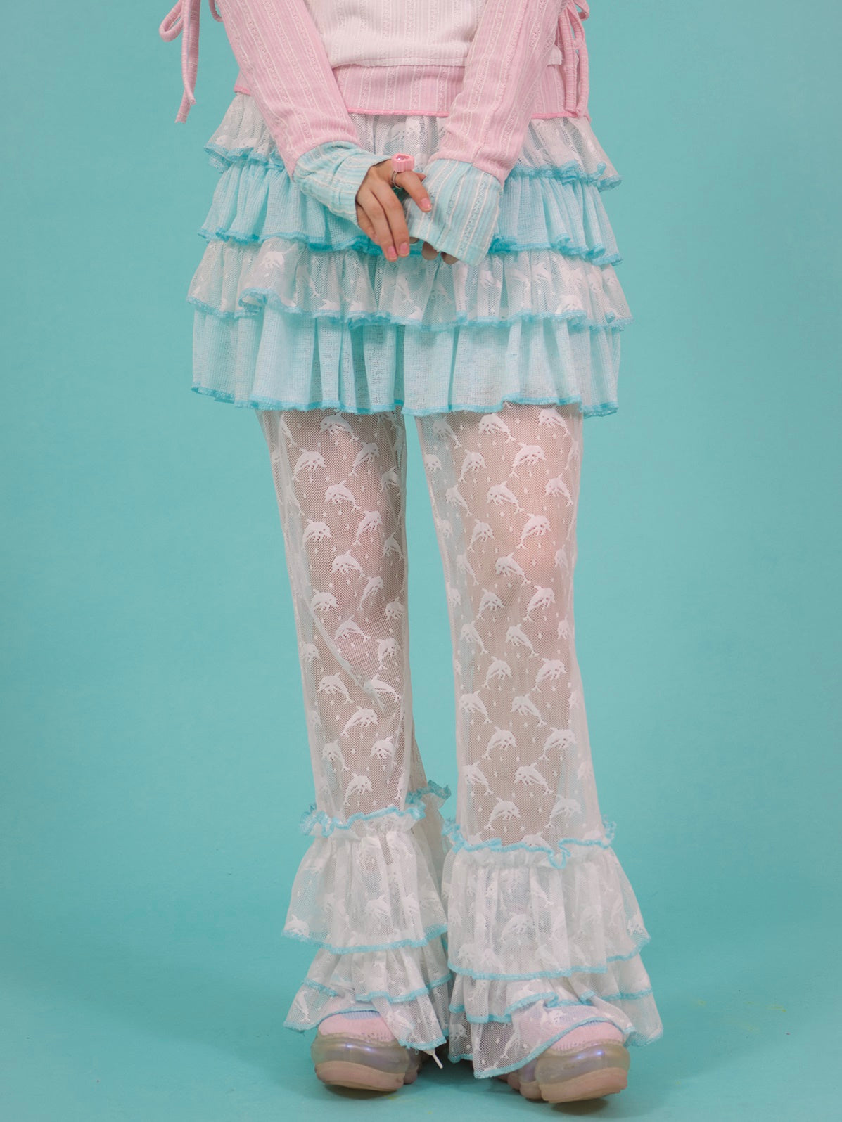 Y2K Ruffled Lace Cake Fluffy Skirt