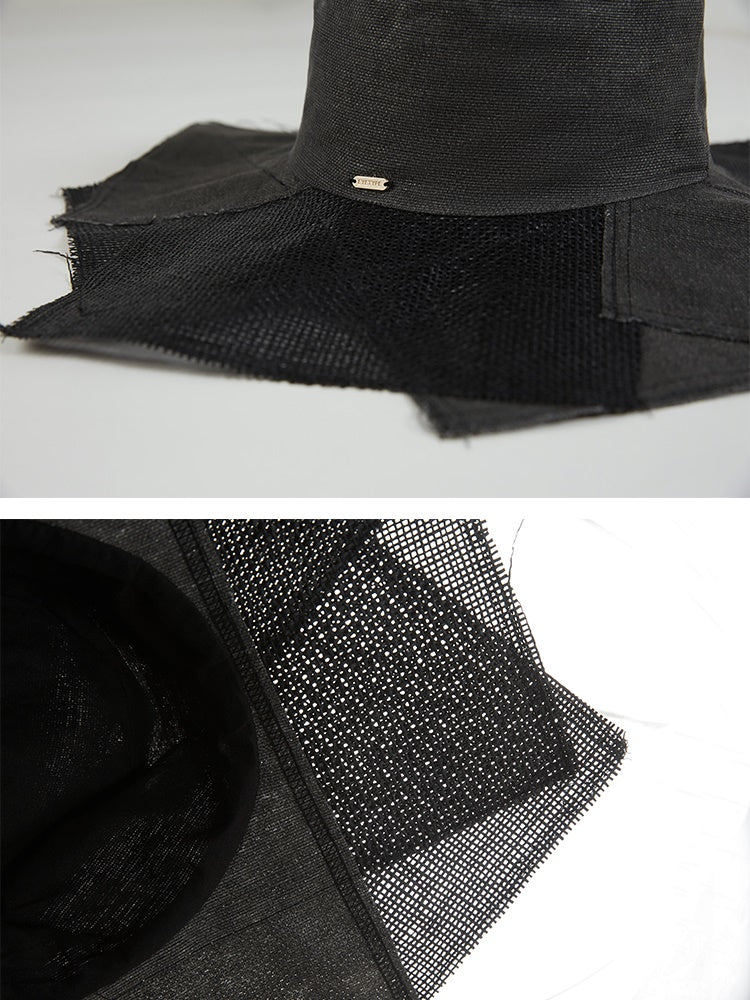 Irregular Splicing Woven Hat
