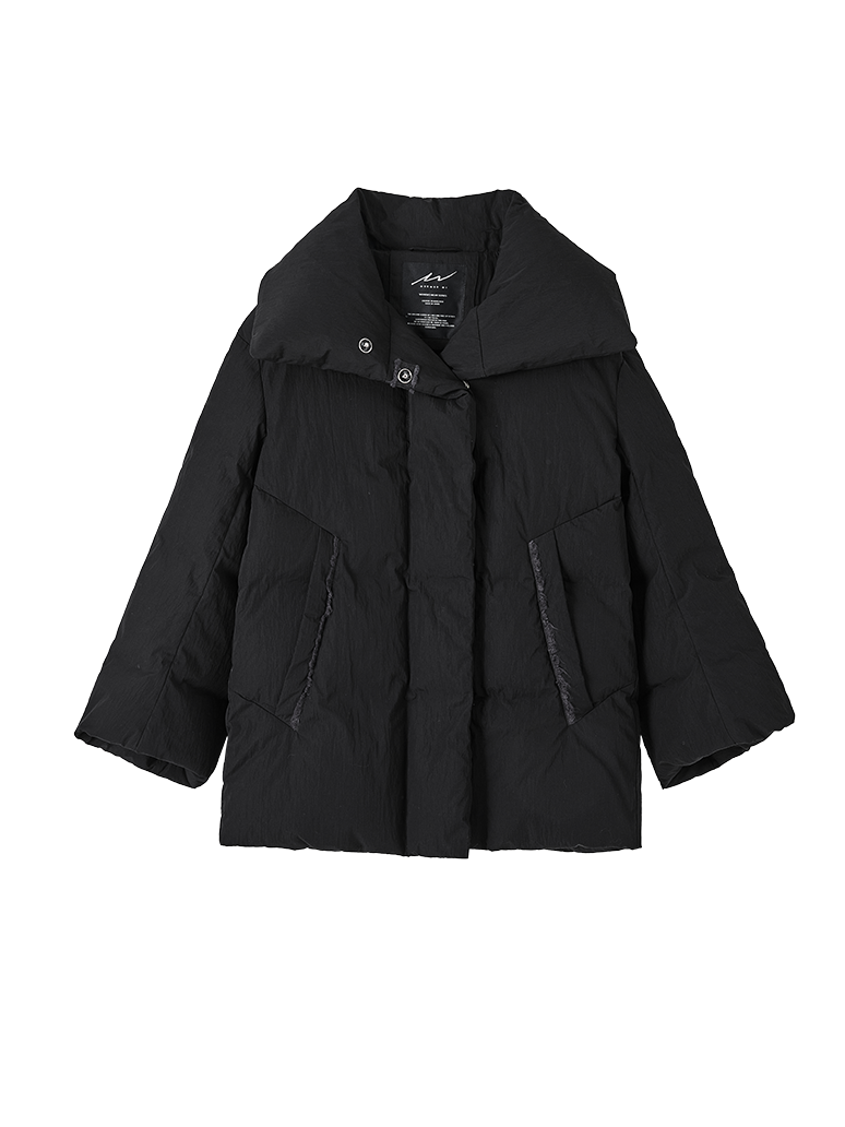 High-Neck Mid-length Down Jacket