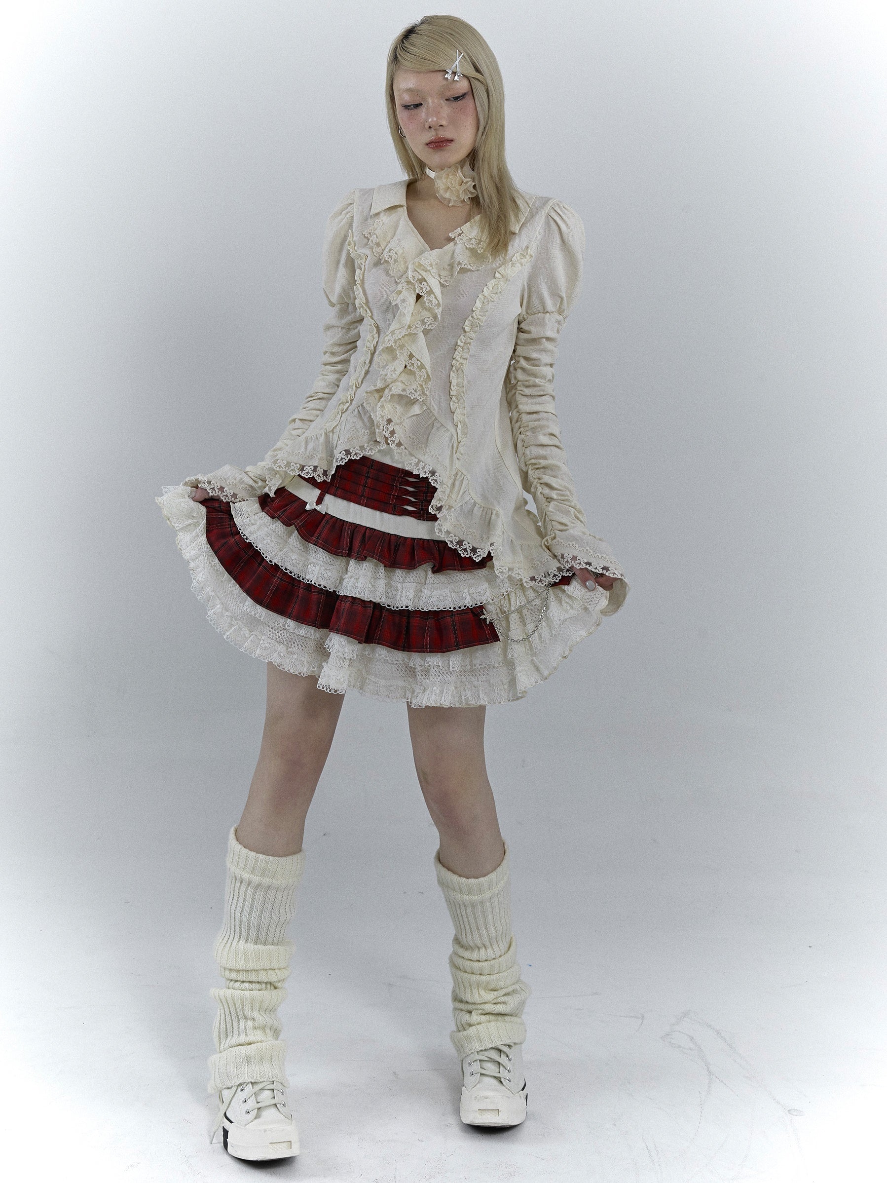 Trompetenhülle Shirted Frill Shirt